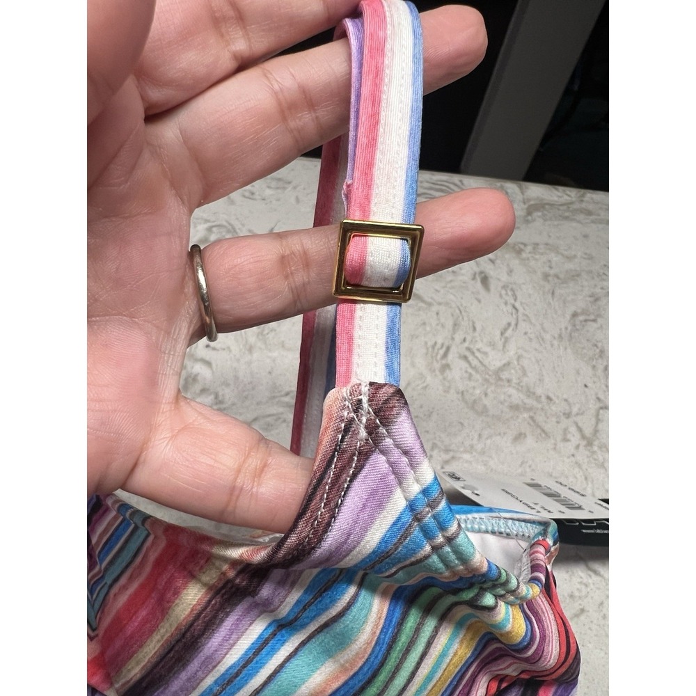 La Blanca Striped Tankini Top Bathing Suit Sz Colorful Sz 6 $99 - Picture 8 of 10